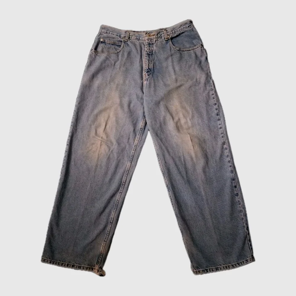 Vtg Anchor Blue Beyond Baggy Jeans Men 38 X 30 Fits 36